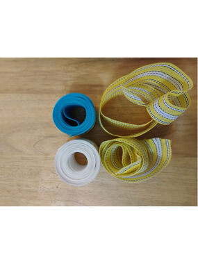 Vtg Assorted Lawn Chair Webbing Replacement Aqua White Yellow
